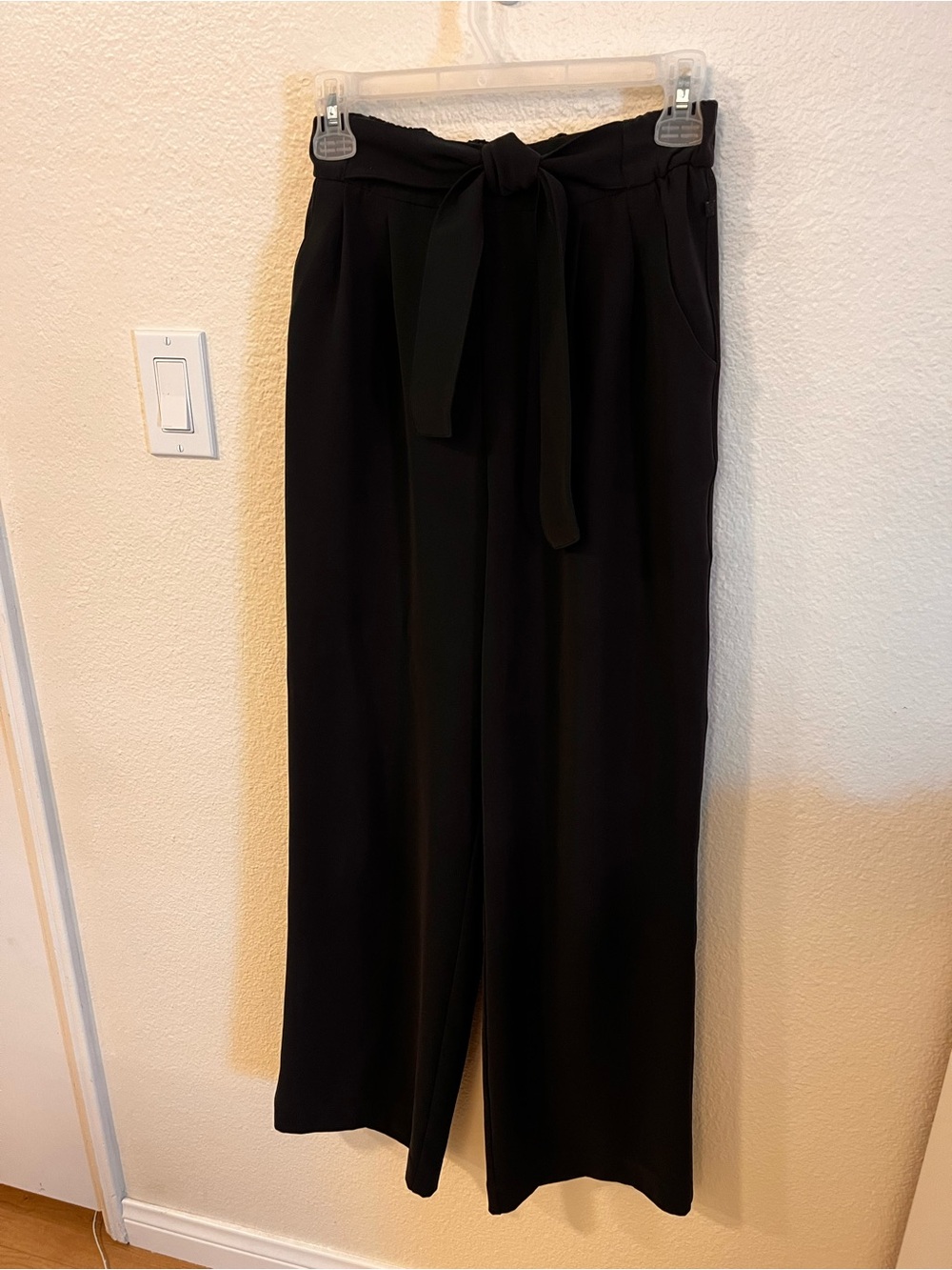 Lululemon Noir Pant Black Wide Leg Tie Waist Pants